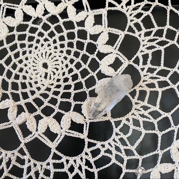 Dream catcher. white with lace, feathers, crystals - Picture 2 of 6